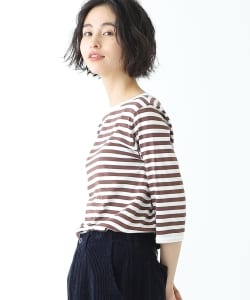 BEAMS BOY / 1cｍボーダー ボートネック7分袖②