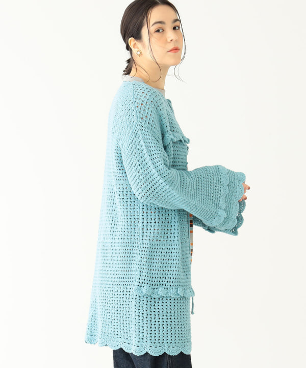 BEAMS BOY(ビームス ボーイ)BEAMS BOY / フリル ニット カーディガン ...