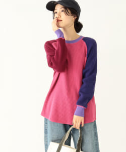 BEAMS BOY / 14ゲージ ワッフル クルー ニット