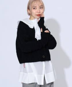 〈WOMEN〉BEAMS JAPAN / アランニット カーディガン + アームウォーマー