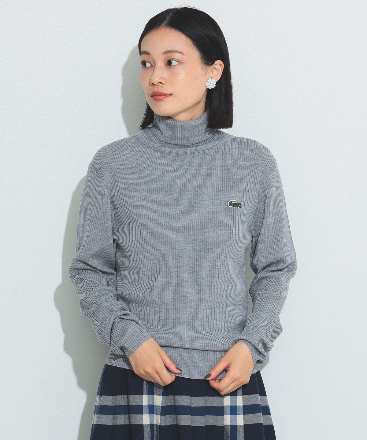 【アウトレット】LACOSTE for BEAMS BOY / 別注 リブ タートル 