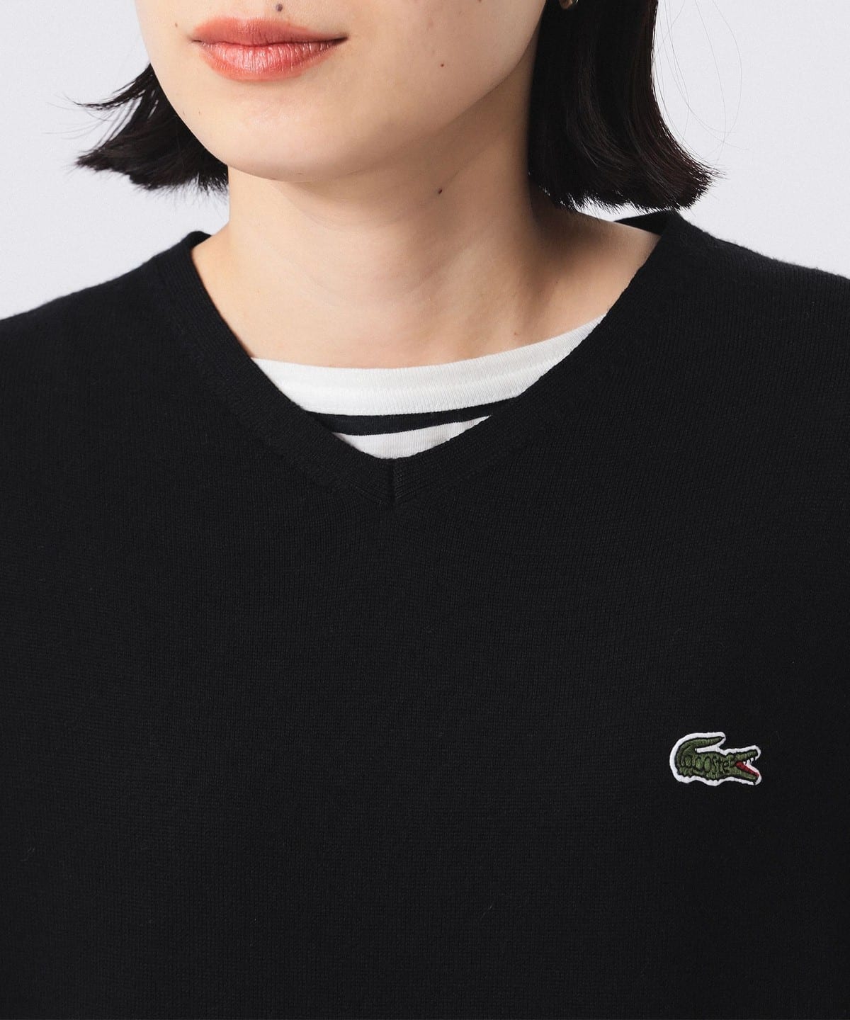 BEAMS BOY(ビームス ボーイ)【別注】LACOSTE / Vネック ニット BEAMS BOY(ビームス ボーイ)【別注】LACOSTE / Vネック ニット