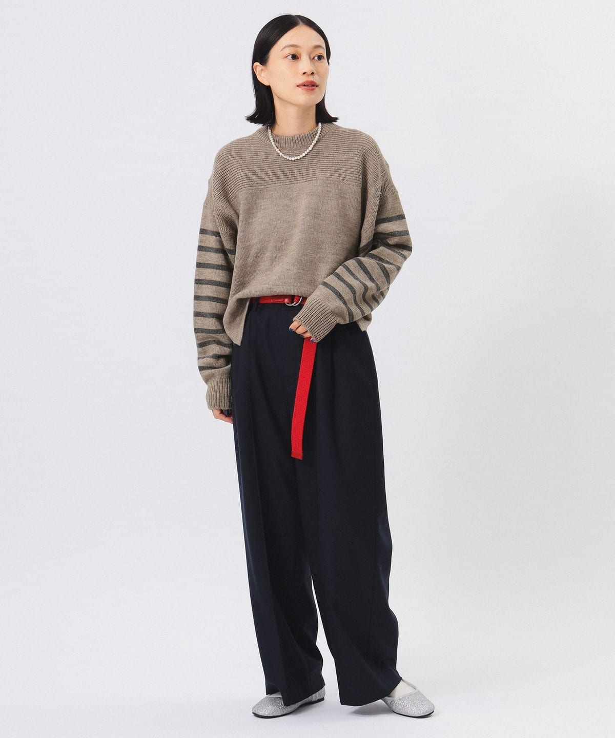 【ビームスボーイ】BEAMS BOY◆ボーダー◆長袖◆プルオーバー◆パーカー BEAMS BOY (BEAMS BOY) Boy Embroidery Border Long Sleeve T