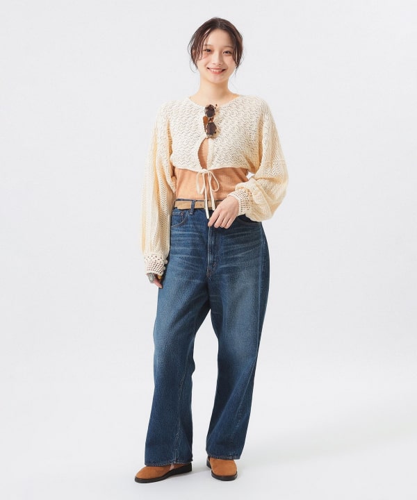 BEAMS BOY（ビームス ボーイ）レース ニット ボレロ（トップス
