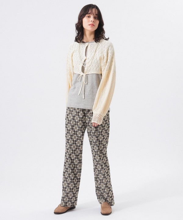 BEAMS BOY（ビームス ボーイ）レース ニット ボレロ（トップス