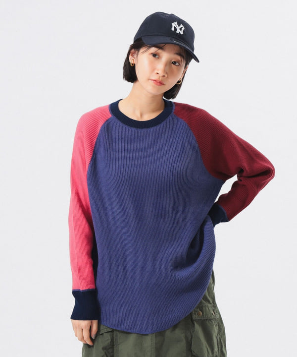 ゆめページ♡⃜ BEAMS BOY（ビームス ボーイ）14ゲージ ワッフル クルー ニット