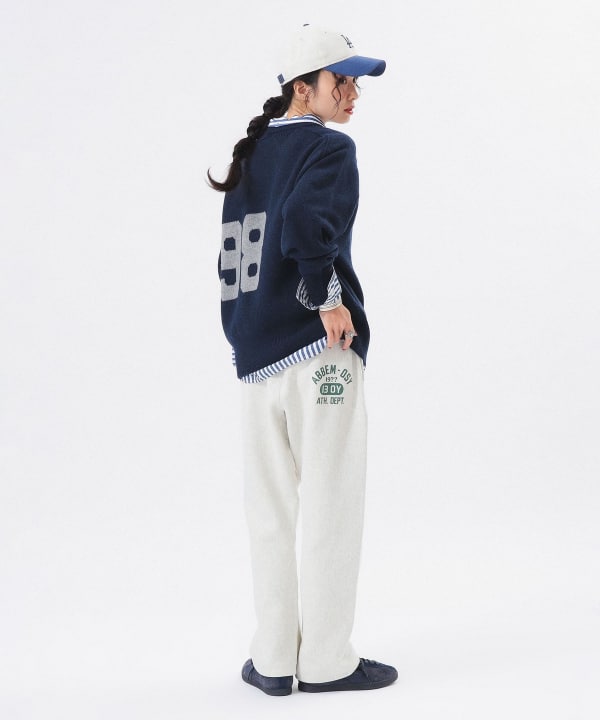 Ballisey ビーズ装飾 ネイビー セーター S CULLNI/クルニ】ニット Bi Color Mesh Knit Short Sleeve