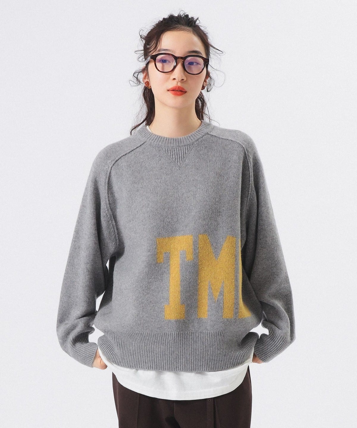 ビッグ ロゴ クルー トップス WOMEN T. GRAY ONE SIZE ビッグ ロゴ クルー トップス WOMEN T. GRAY ONE SIZE