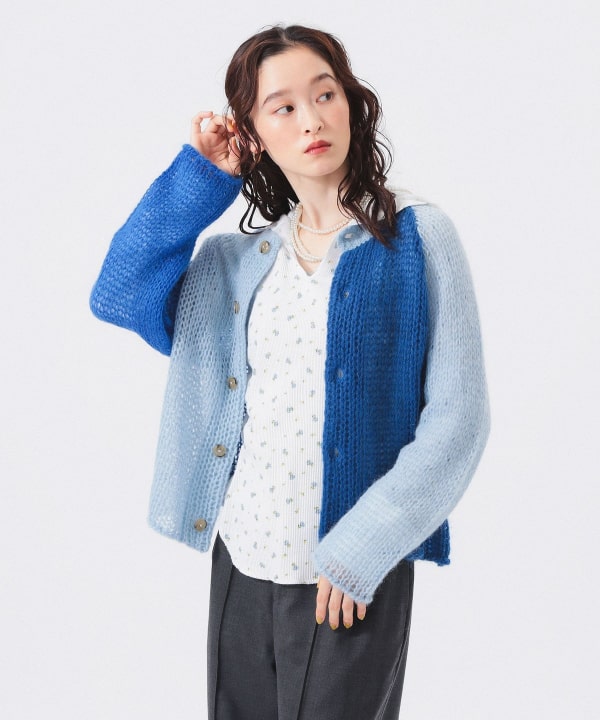 ビームス　モヘアカーディガン BEAMS PLUS（ビームス プラス）Cardigan Stretch Mohair