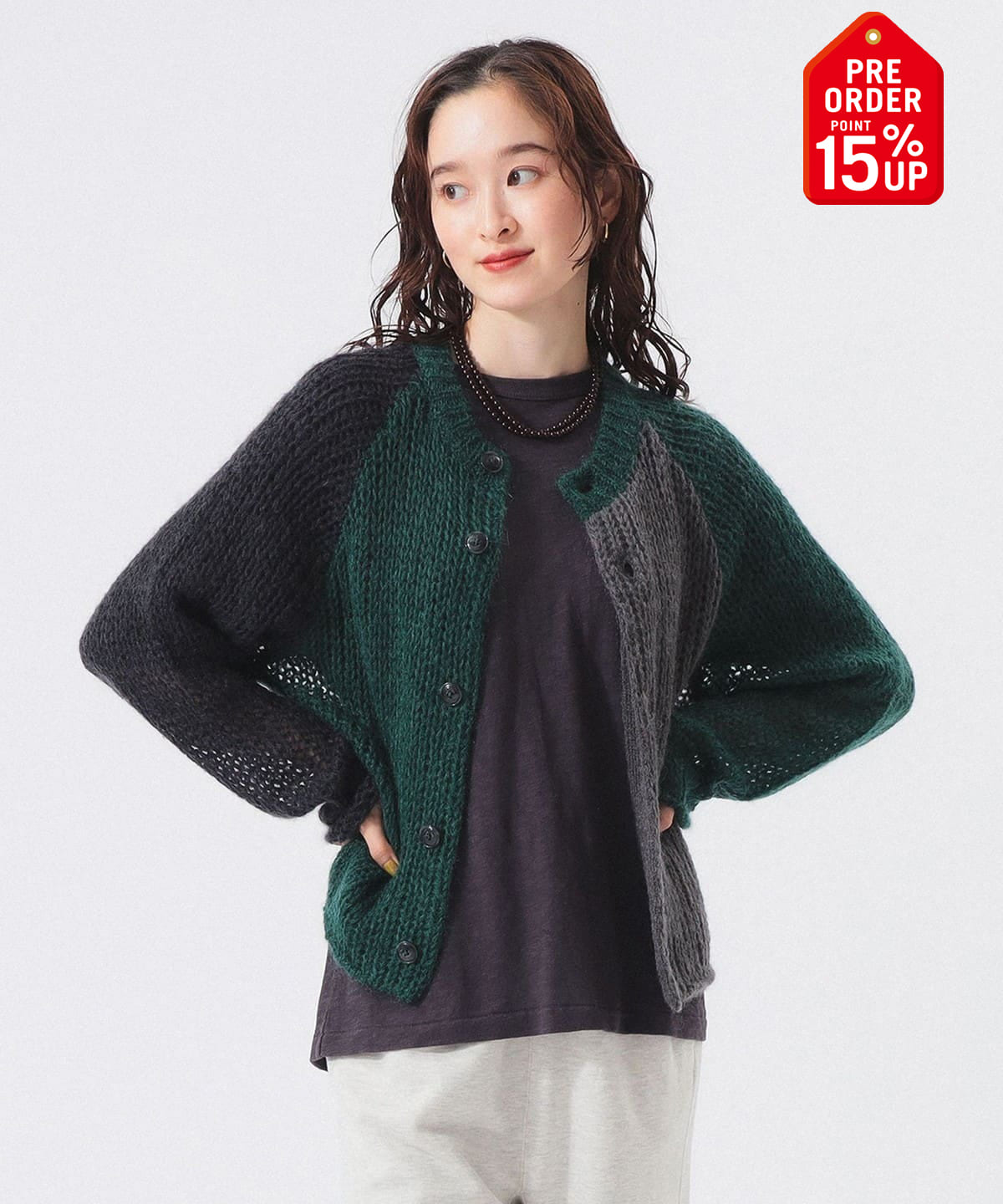 【+15%ポイントUP】モヘア クレイジー カーディガン トップス WOMEN CHARCOAL. GREY ONE SIZE 【+15%ポイントUP】モヘア クレイジー カーディガン トップス WOMEN CHARCOAL. GREY ONE SIZE