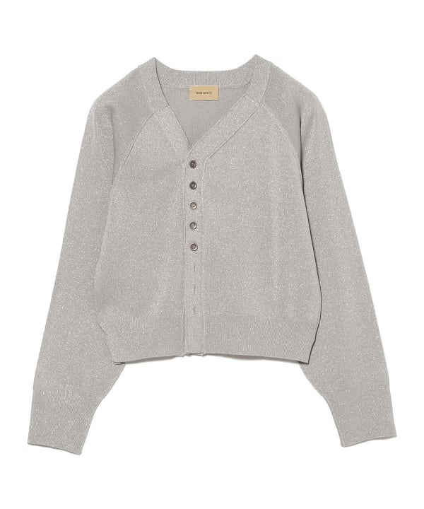 BEAMS BOY（ビームス ボーイ）maturely / グリッター V カーディガン