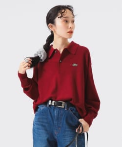 【+15%ポイントUP】【別注】LACOSTE / ニット ポロシャツ