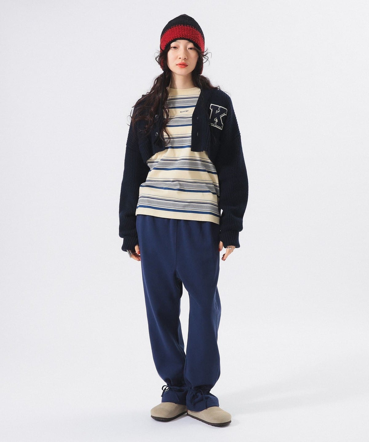 ショート レタード カーディガン トップス WOMEN NAVY ONE SIZE ショート レタード カーディガン トップス WOMEN NAVY ONE SIZE