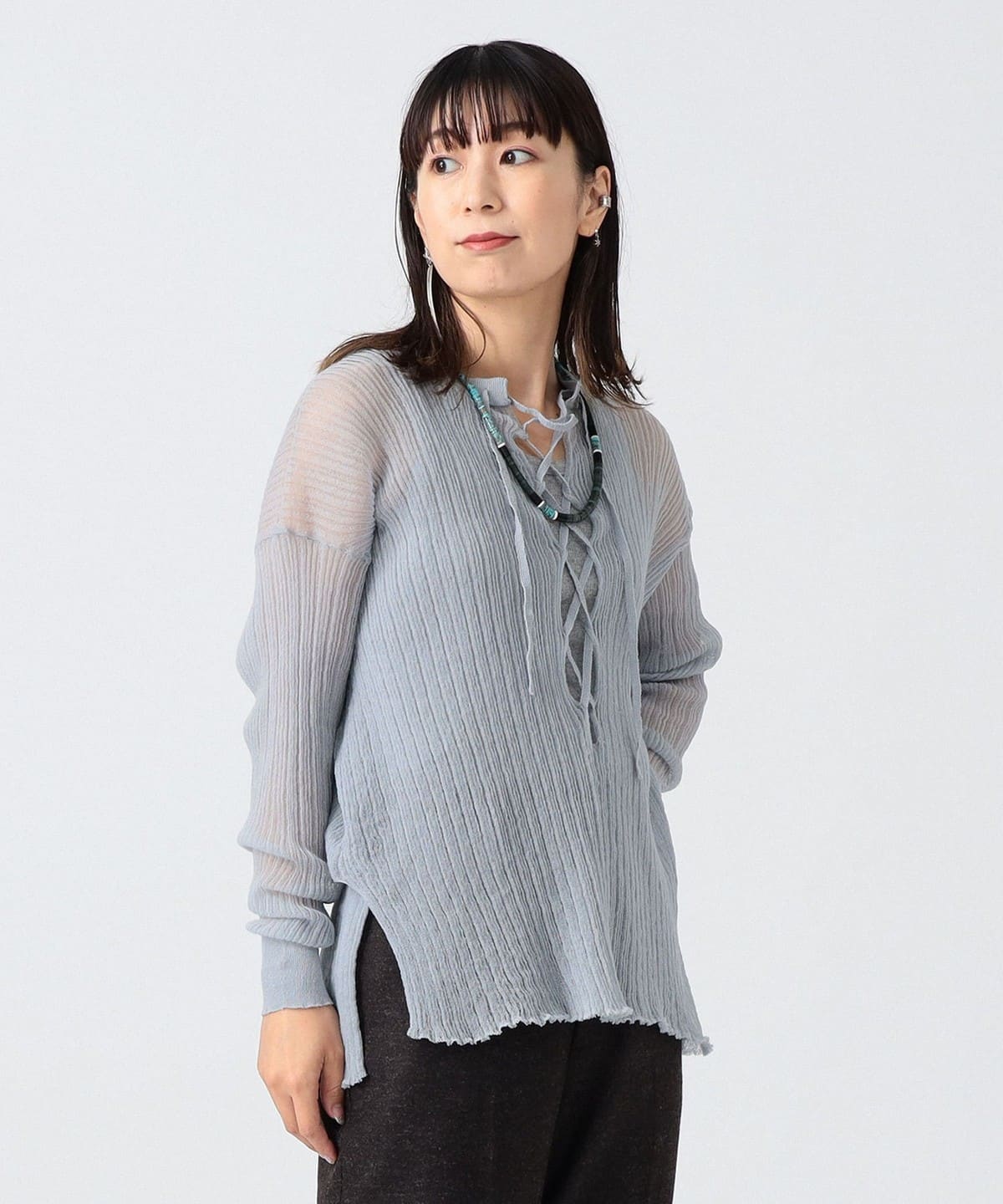 〈女裝〉綁帶針織衫