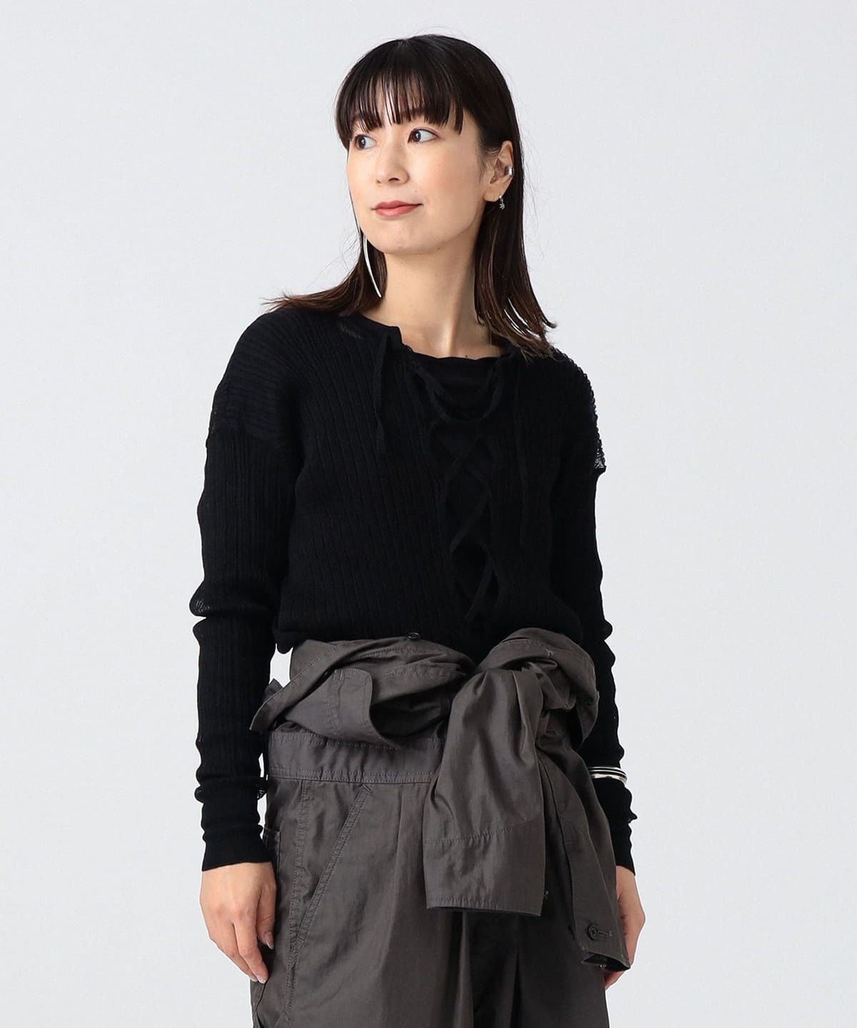 〈女裝〉綁帶針織衫