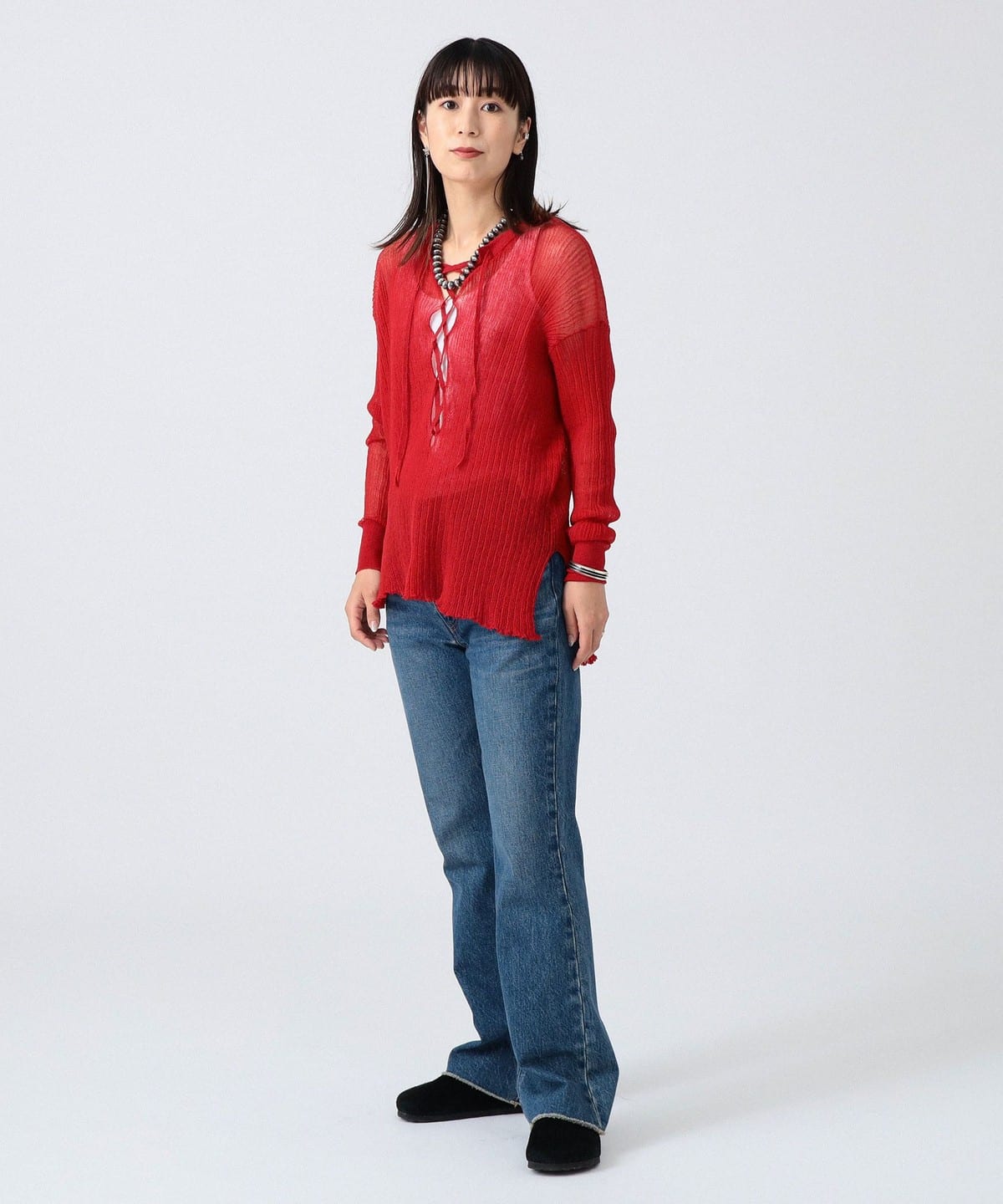 〈女裝〉綁帶針織衫