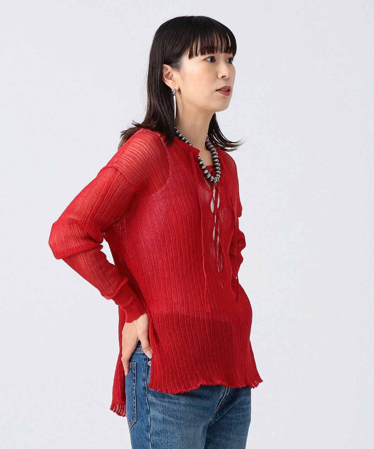 〈女裝〉綁帶針織衫