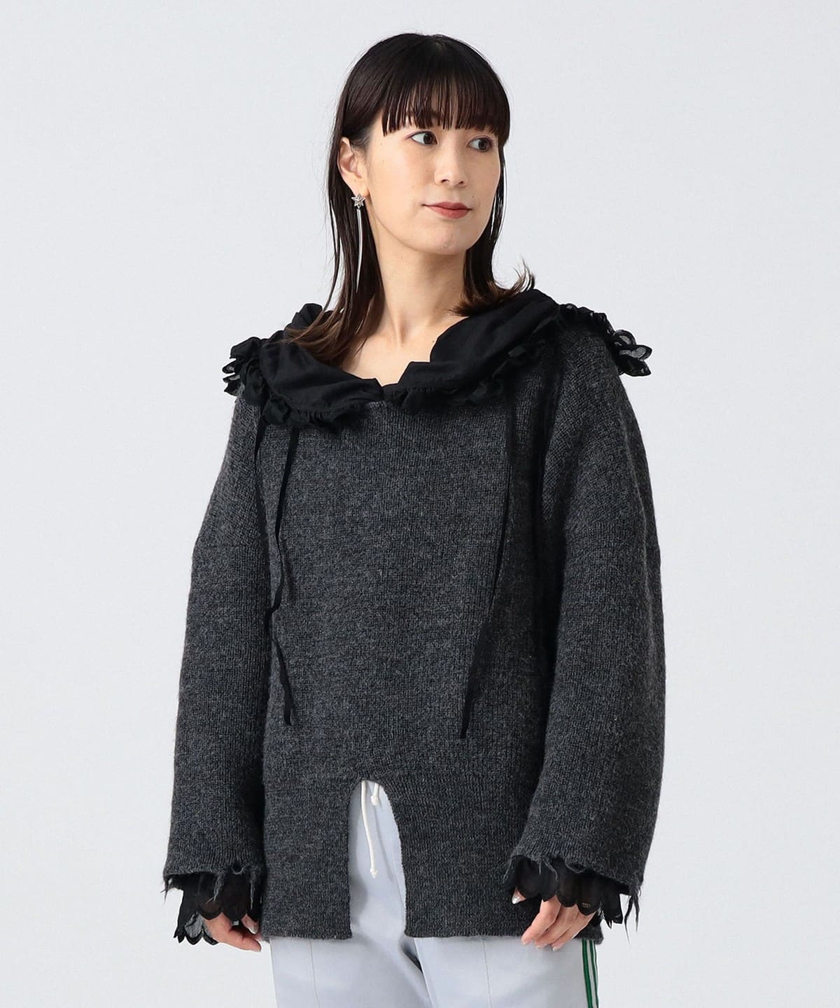 〈WOMEN〉ビート ネック リブ トップス WOMEN CHARCOAL. GREY ONE SIZE 〈WOMEN〉ビート ネック リブ トップス WOMEN CHARCOAL. GREY ONE SIZE
