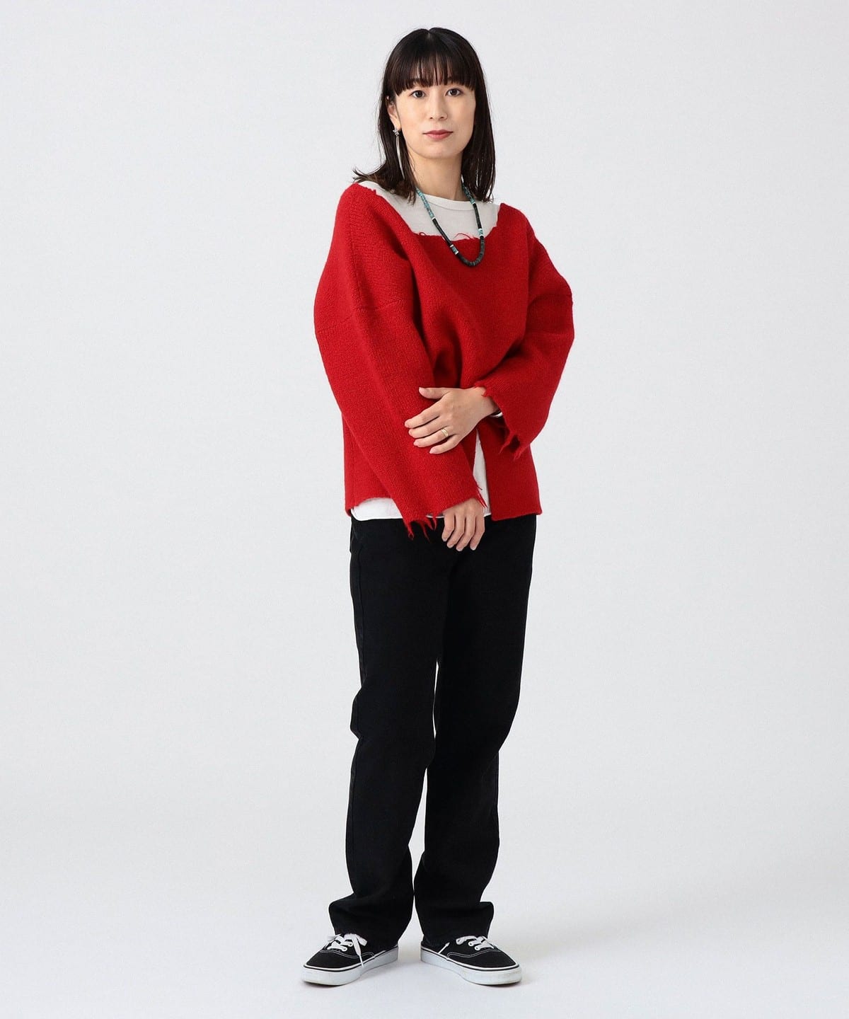 〈女裝〉船型領羅紋上衣