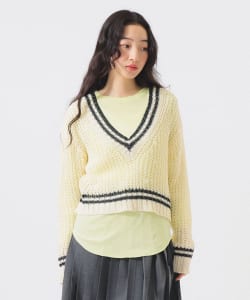 Vネック ライン プルオーバー