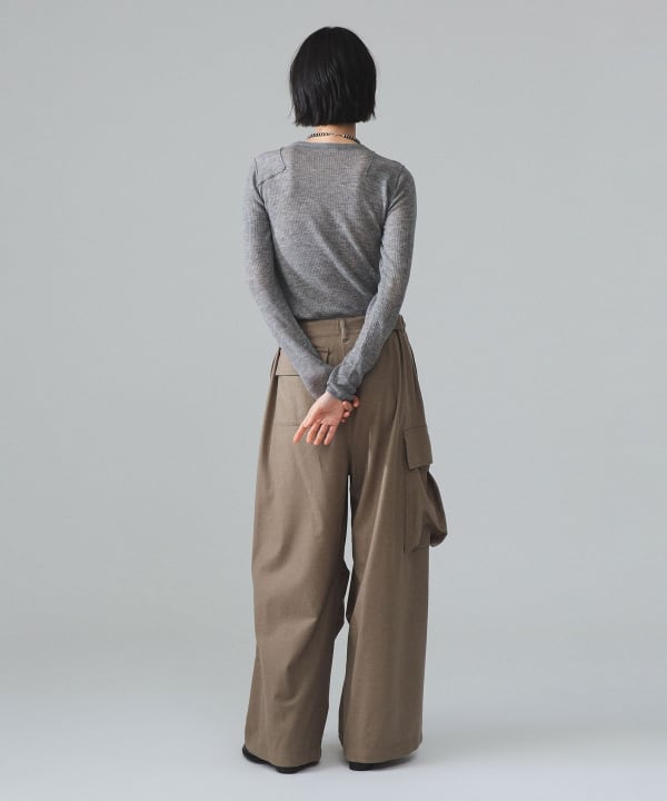 【+10%ポイントUP】maturely / ウール コマンド ロングスリーブ Model : H1073 B77 W57 H82　Size : 1