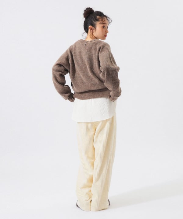 モヘヤ ミックス Vネック ニット Model : H161 B76 W60 H82　Size : 1