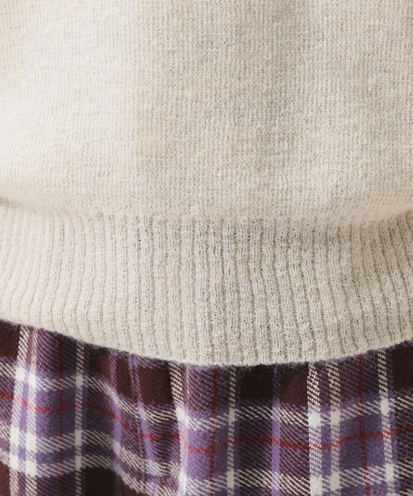 モヘヤ ミックス Vネック ニット