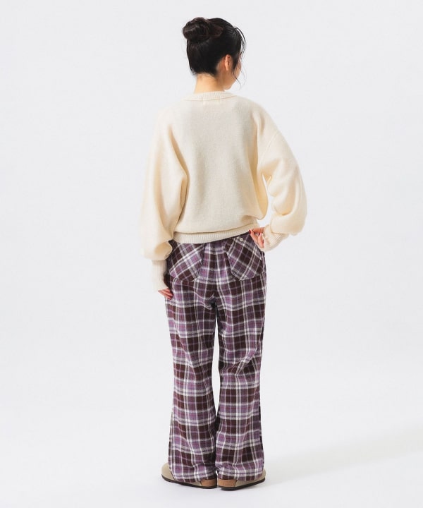 モヘヤ ミックス Vネック ニット BEAMS STAFF：H159　Size：1