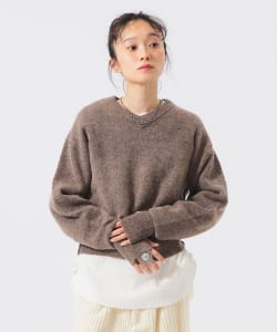 モヘヤ ミックス Vネック ニット