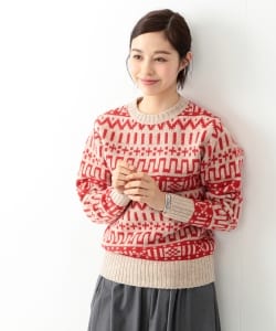 ￥BEAMS BOY / 5ゲージ 2トーン フェアアイルクルー