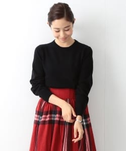 ￥BEAMS BOY / 12ゲージ カシミヤ混 BB刺繍 クルー