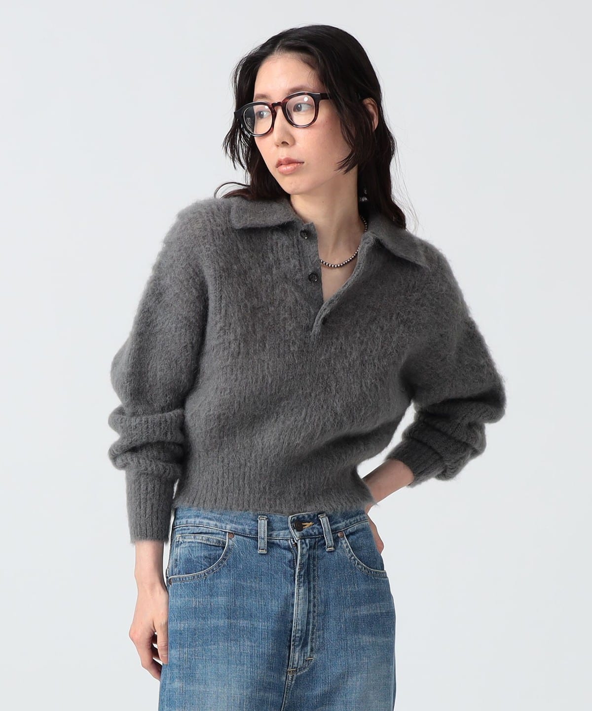 BEAMS JAPAN（ビームス ジャパン）〈WOMEN〉ニット ポロシャツ