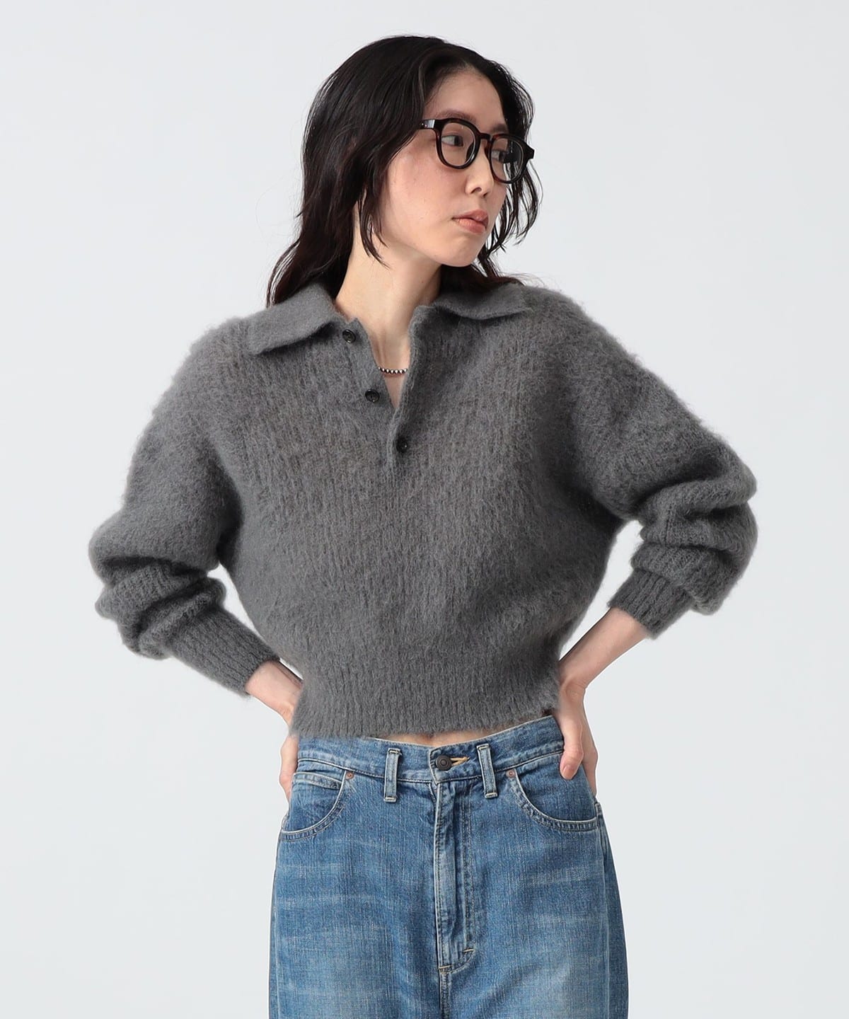 BEAMS JAPAN（ビームス ジャパン）〈WOMEN〉ニット ポロシャツ