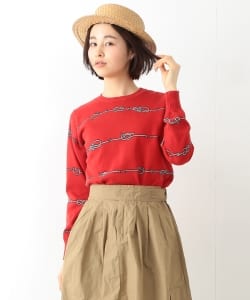 BEAMS BOY / 12ゲージ ロープ プリント クルーネック