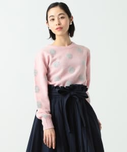 BEAMS BOY / 7ゲージ ドット クルーネック ニット