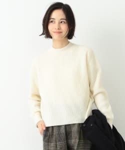 BEAMS BOY / 9ゲージ 畦編み ガゼット ハイネック ニット