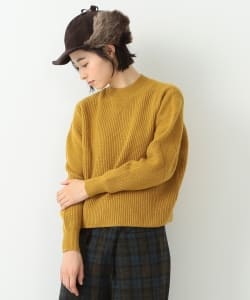 BEAMS BOY / 9ゲージ 畦編み ガゼット ハイネック ニット