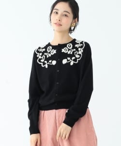 BEAMS BOY / 12ゲージ フラワー エンブロイダリー バックトゥフロント カーディガン◇