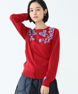 BEAMS BOY / 12ゲージ フラワー エンブロイダリー バックトゥフロント カーディガン◇