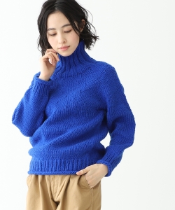 BEAMS BOY / ハンド ロービング タートルネック ニット