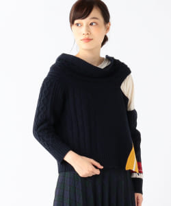 A × BEAMS BOY / 別注 ケーブル プルオーバー ニット