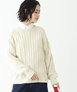 BEAMS BOY / 5ゲージ ソロテックス ケーブル ニット