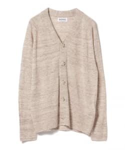 BEAMS BOY / 14ゲージ リネン Vネック カーディガン