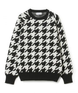 BEAMS BOY / 7ゲージ ビッグ 千鳥 ジャカード クルー ニット