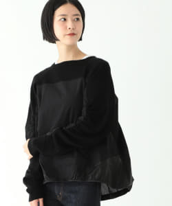 A × BEAMS BOY / 別注 バック プリーツ スクエアネック●
