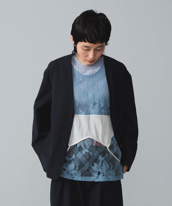 BEAMS BOY（ビームス ボーイ）maturely / 2Way Stretch Nocollar 