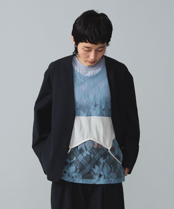 BEAMS BOY（ビームス ボーイ）maturely / 2Way Stretch Nocollar