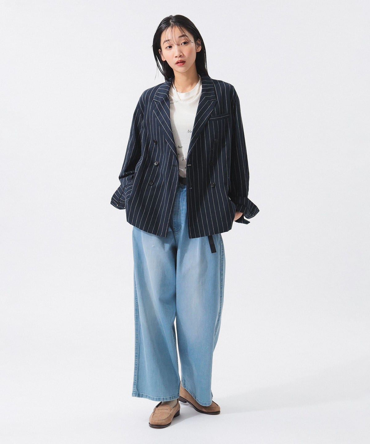 BEAMS BOY（ビームス ボーイ）【タイムセール】ピンストライプ ダブル