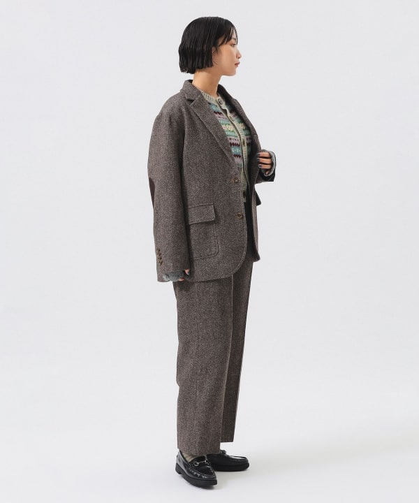 BEAMS Fシングル３つボタンツィードスーツ◯サイズM程度 BEAMS F〉New Arrival ハンドラインのツイードジャケット