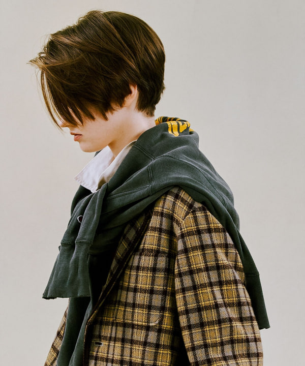Wool check jacket